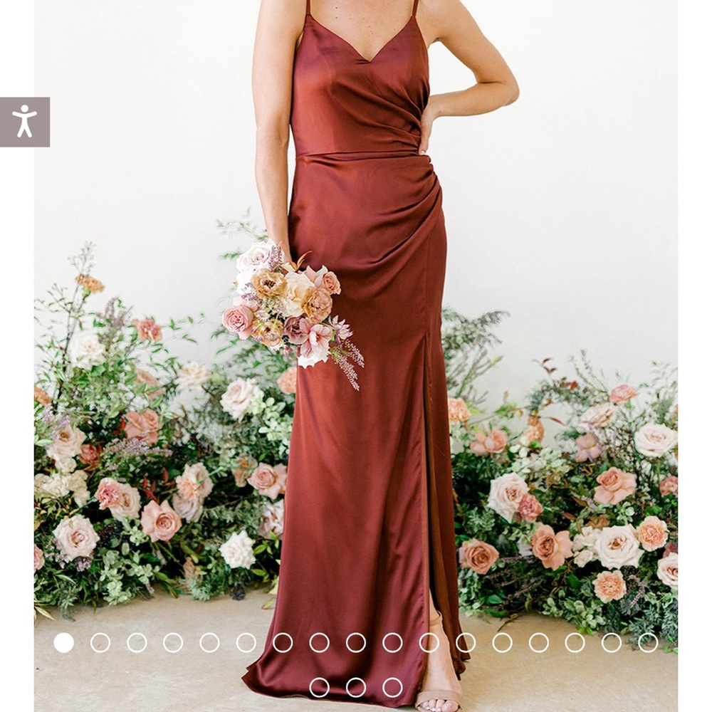 Revelry Rory Satin Dress in BLACK